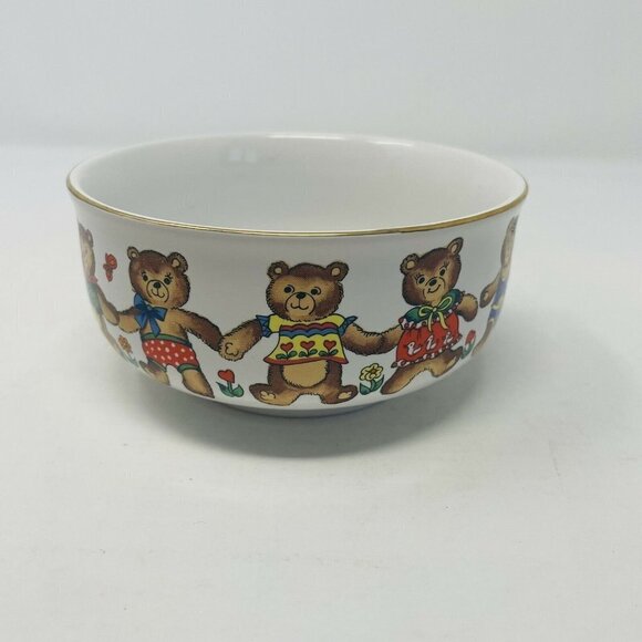 Vintage Bear Friends Action Industries Japan Child Toddler 3 Piece Dining Set - Picture 8 of 10